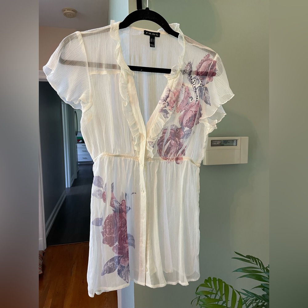FANG Blouse Cream Great Details